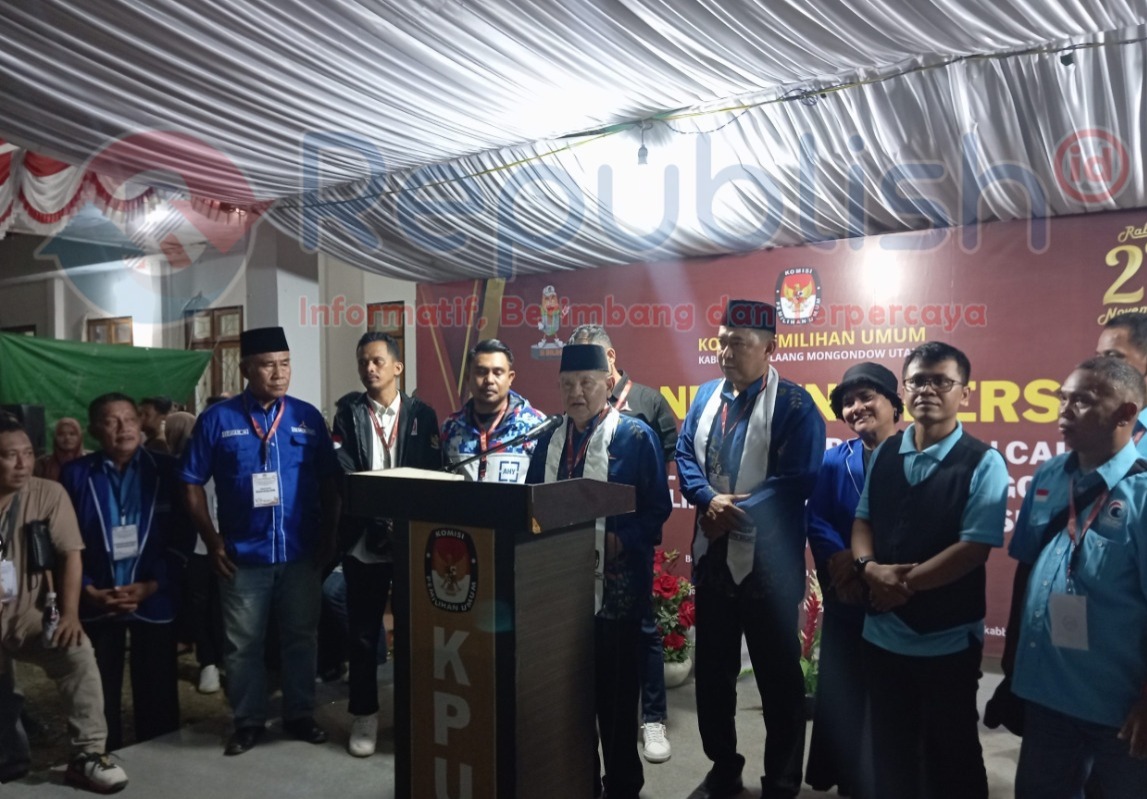 Hamdan dan Rafik saat Konfrensi pers setelah melakukan pendaftaran. (Foto.Redaksi)