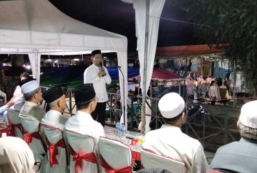 Sekda Boltara Dr. Jusnan C. Mokoginta saat memberikan sambutan dalam rangka pembukaan paspasar senggol pltara 2026. Foto (Jefri Rison Republish.id)