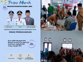 Tampak masyarakat sangat antusias berbelanja di pasar murah yang di adakan pemda Boltara bertempat di Kantor Desa Iyok. Doc (Jefri Rison Republish.id)