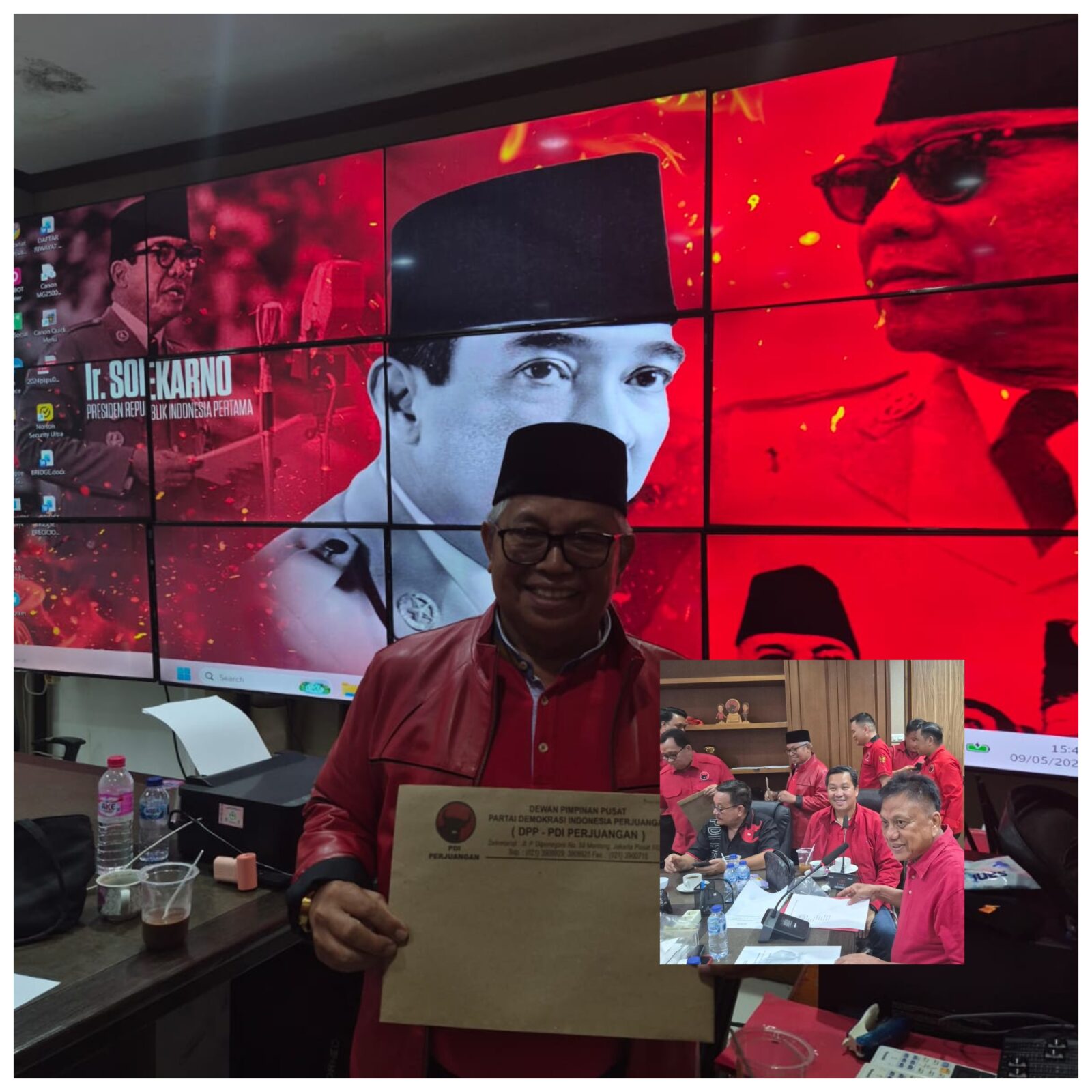 Rapat Internal DPD PDI Perjuangan Sulut diperluas bersama DPC dan Sekaligus Penyerahan Surat Pengesahan dan Penetapan Pimpinan DPRD Kabupaten Bolmong Utara. (doc.istimewa)