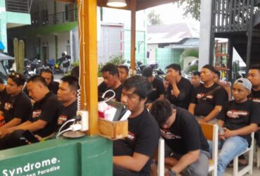 Aliansi Driver Online Gorontalo saat menggelar deklarasi dan sosialisasi manfaat BPJS Ketenagakerjaan yang digelar Aliansi Driver Online Gorontalo, Rabu (13/05/2026). (Foto : Dok. Ist.)