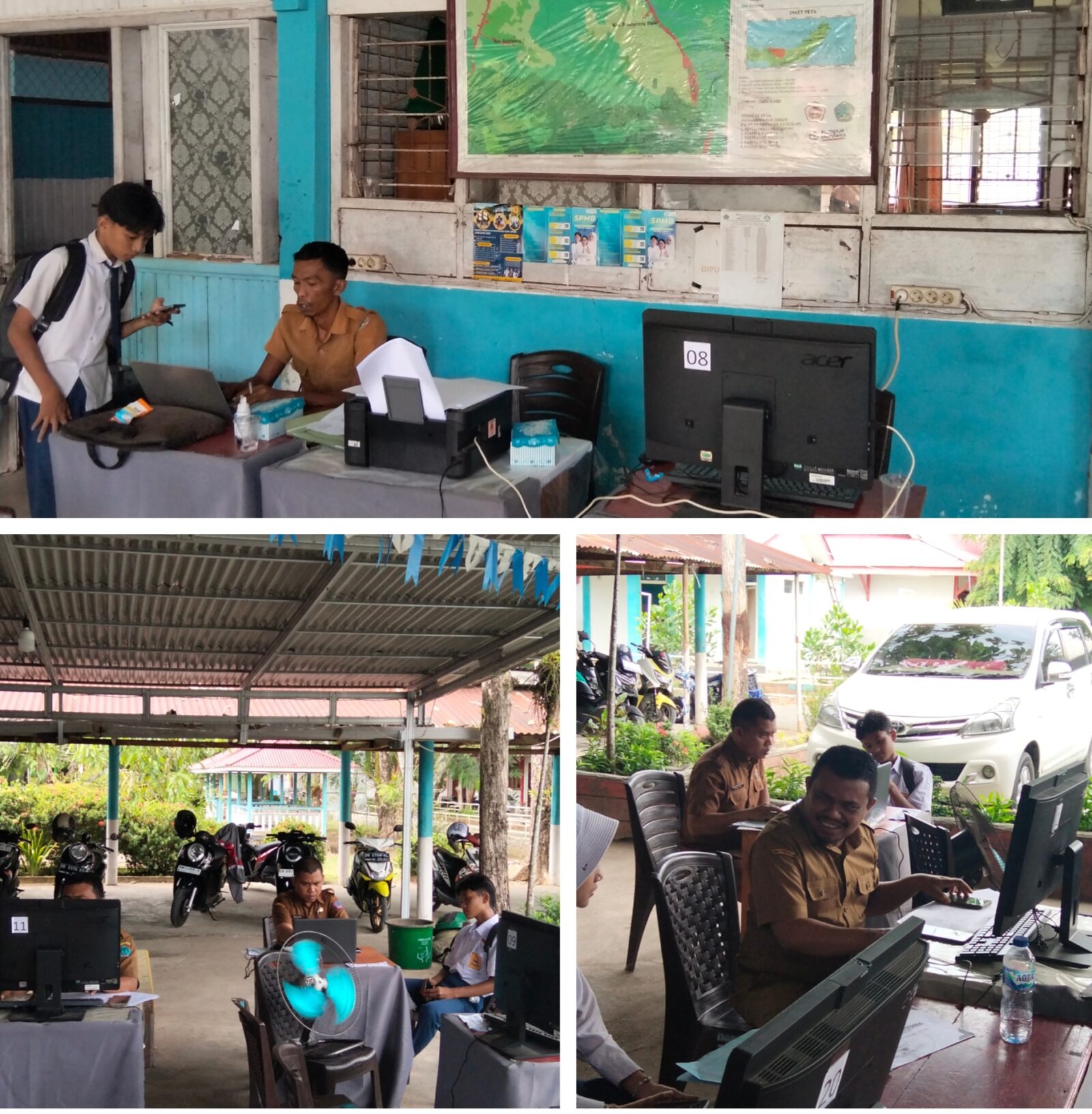 Tampak suasana penerimaan calon siswa baru di SMA 1 Bolngangitang. (Doc. Jefri)