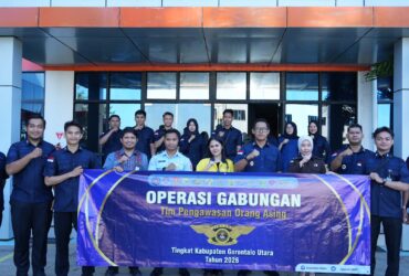 Kolaborasi Lintas Instansi dalam Operasi Gabungan Inisiasi Imigrasi Gorontalo di Kabupaten Gorontalo Utara.(Foto: Dok. Imigrasi Gorontalo)