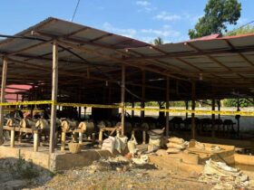 Lokasi pengolahan tambang ilegal di Kabupaten Bone Bolango. (Foto: Dok. Polri)